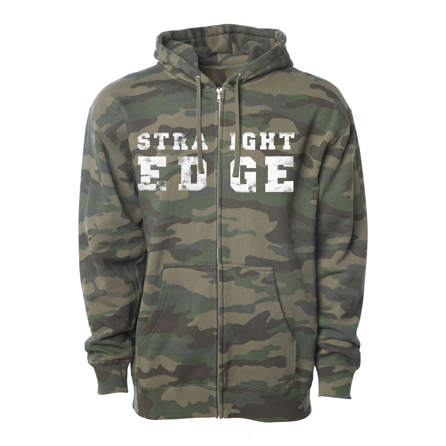 STRAIGHT EDGE Camo Zip Hoodie